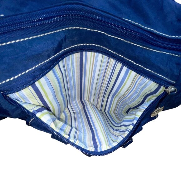 Travelon Navy Blue Nylon Multiple Pockets & Adjustable Strap Crossbody Bag Sz M - Picture 9 of 12